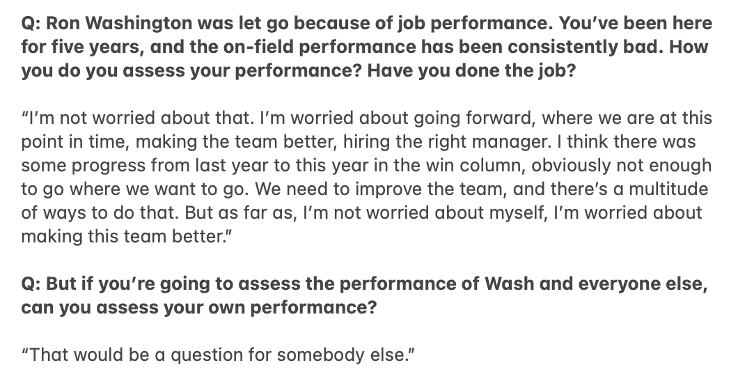 Sam Blum "I asked Angels GM Perry Miniasian about his own performance and accountability for all the losing."