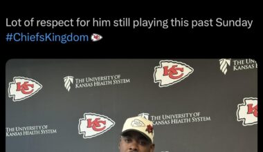 [Matt Foster] Chris Jones says his Aunt Angela passed away from a heart attack while watching their game against the Giants. He received the news after the win. “She meant a lot to me.” Lot of respect for him still playing this past Sunday