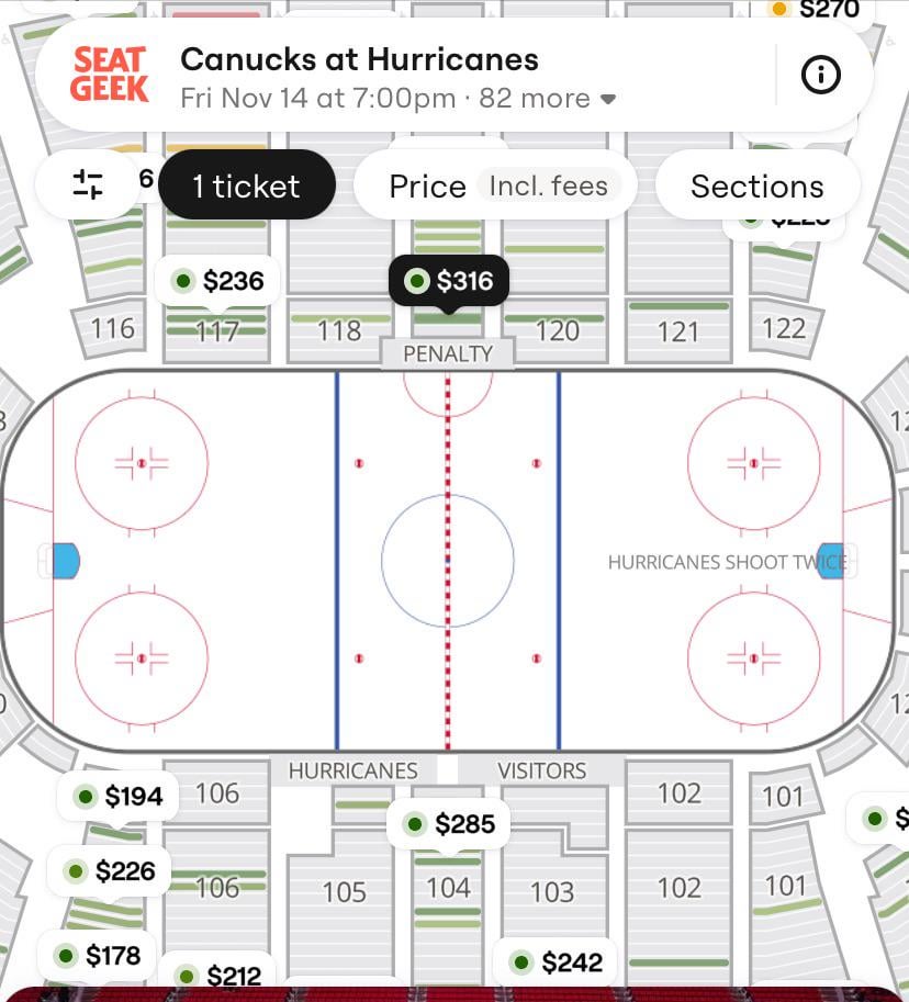 Best seats for sitting as close as possible to the ice?