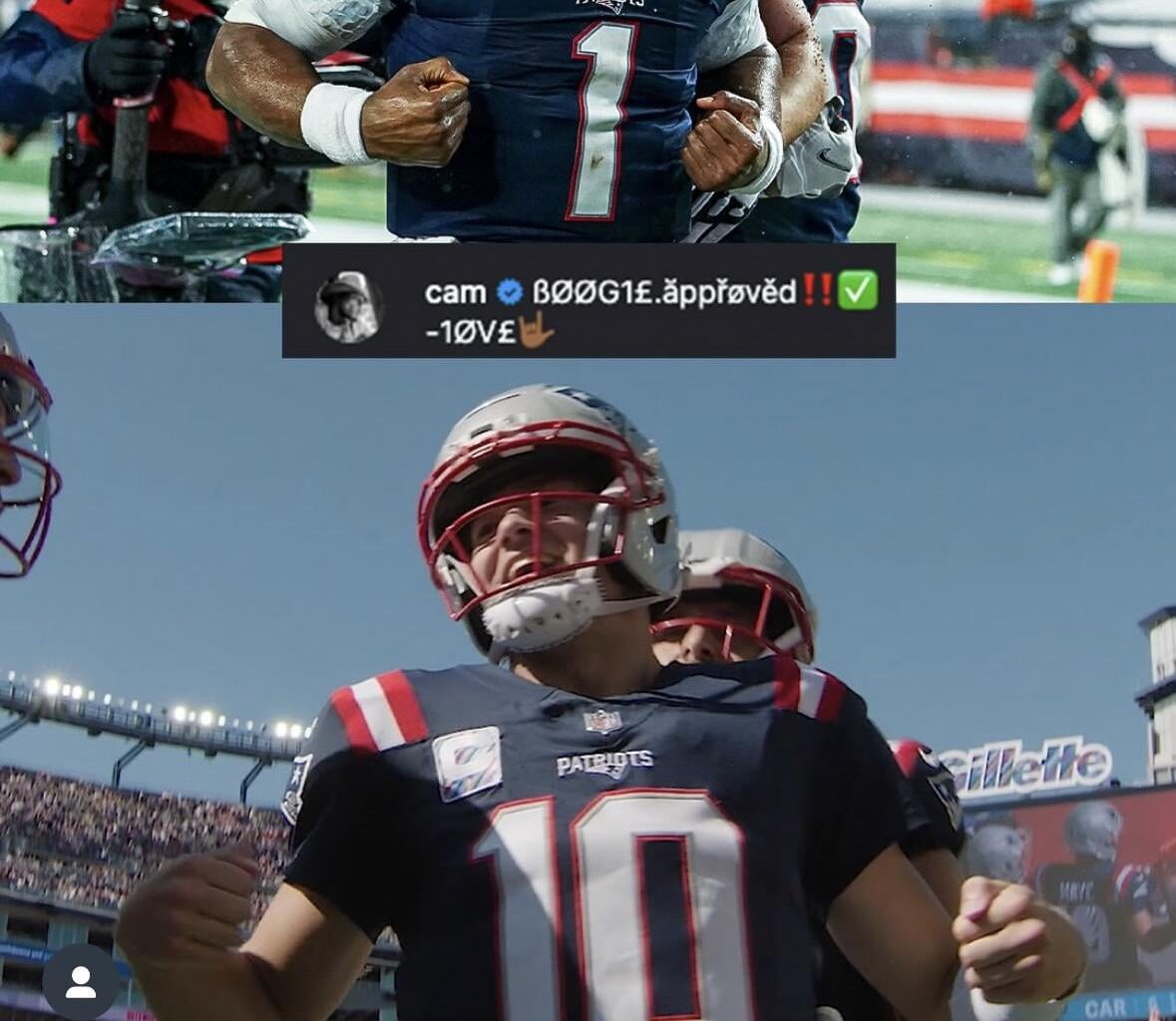 Patriots legend Cam Newton showing love to Drake