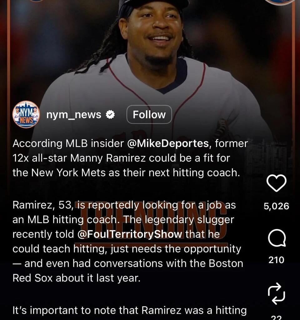 Thoughts on Manny as a hitting coach?