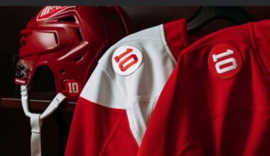 Red wings will honor Alex Delvecchio with a shoulder patch and helmet sticker