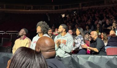 Caleb and Rome sighting at the Adam Sandler show tonight