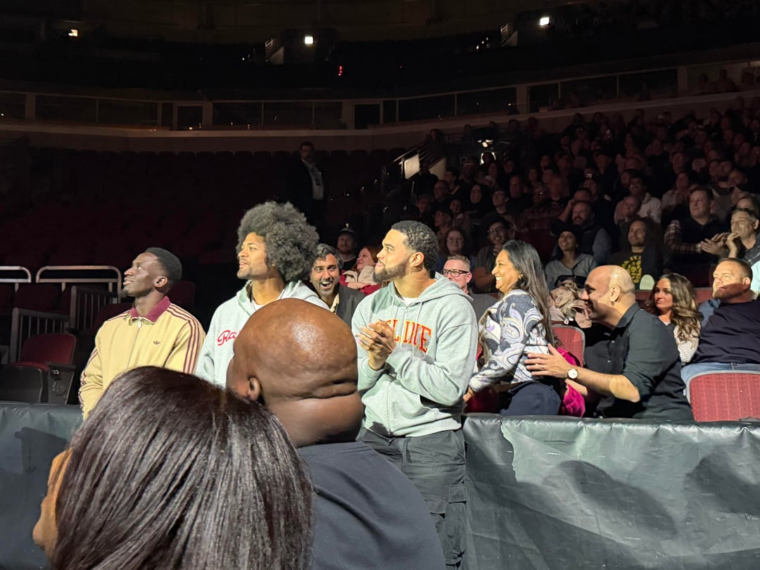 Caleb and Rome sighting at the Adam Sandler show tonight