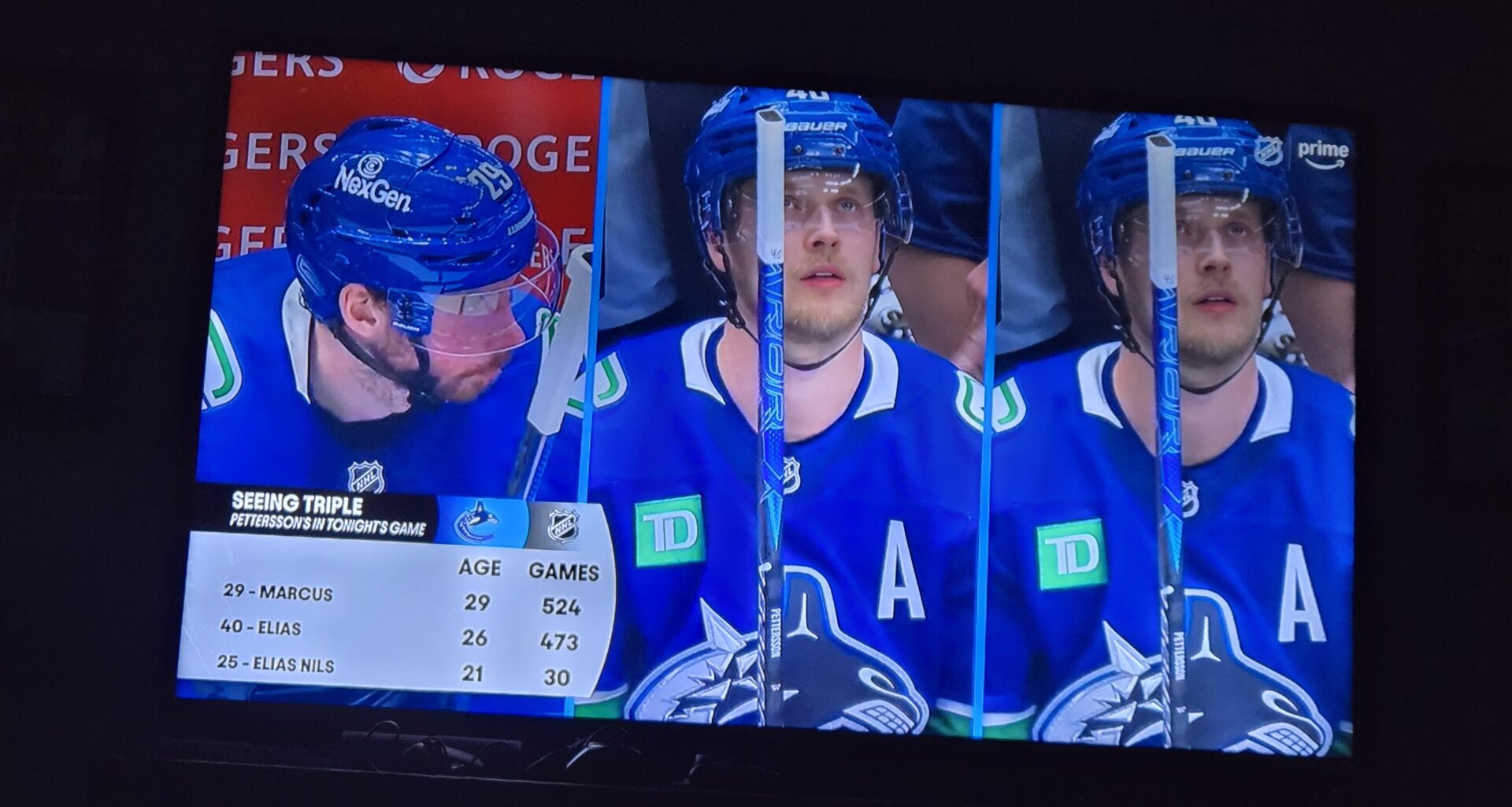 Camerapeople got confused when trying to show all 3 peteys.