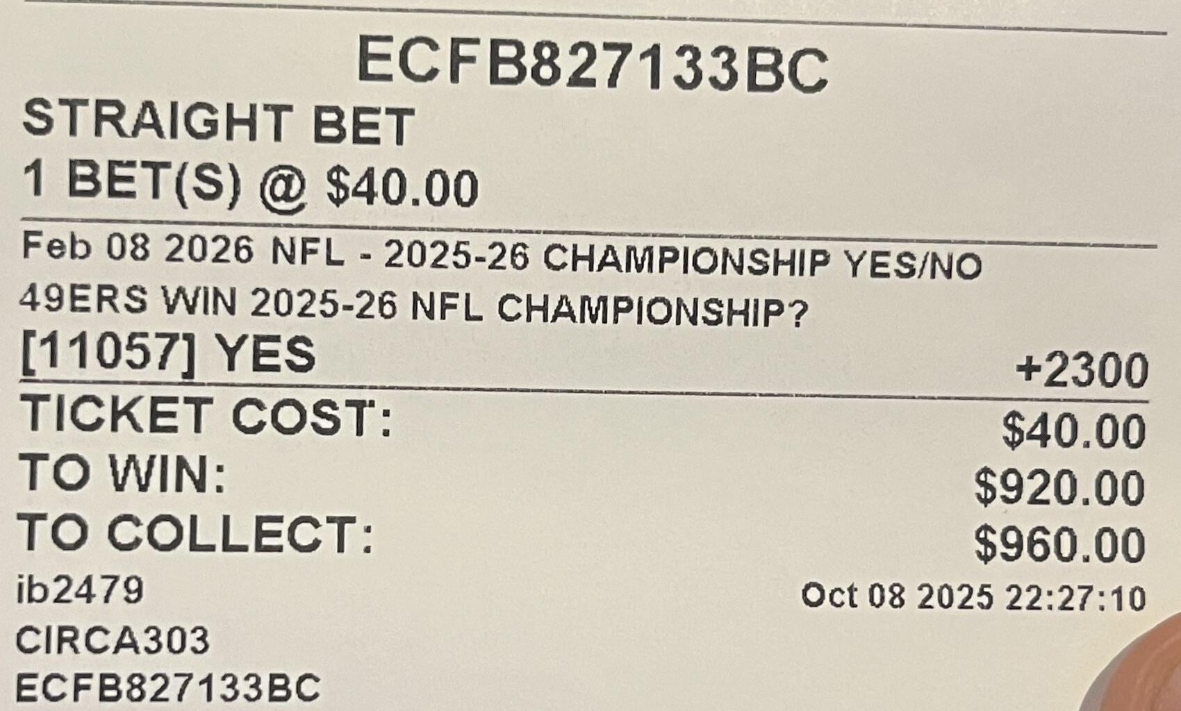 Was in Vegas the other day... Put some money where my mouth is.