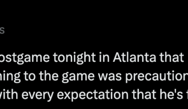 [Tim Reynolds] Erik Spoelstra said postgame tonight in Atlanta that Bam Adebayo (knee contusion) not returning to the game was precautionary, and the Heat are returning home with every expectation that he's fine.
