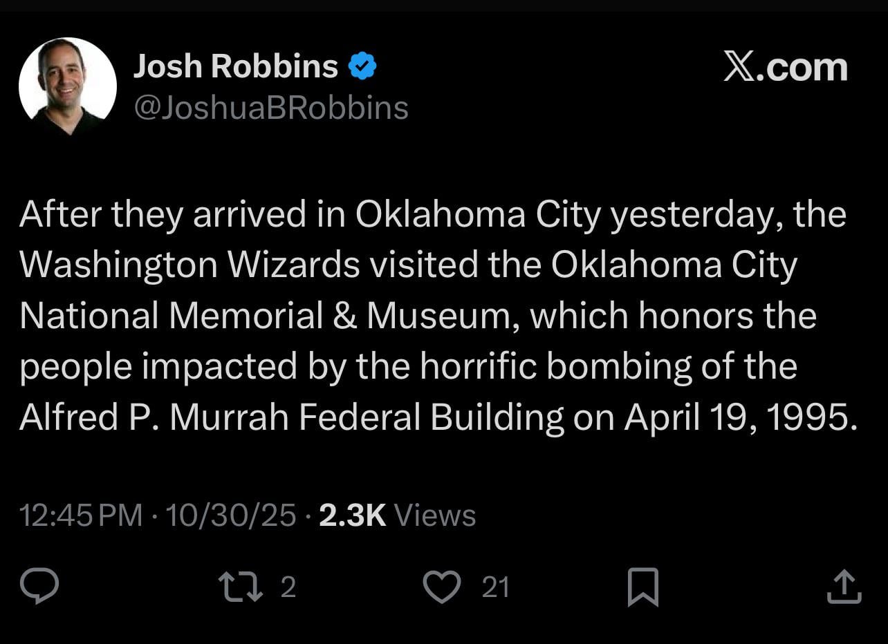 Big respect to the Wizards Organization