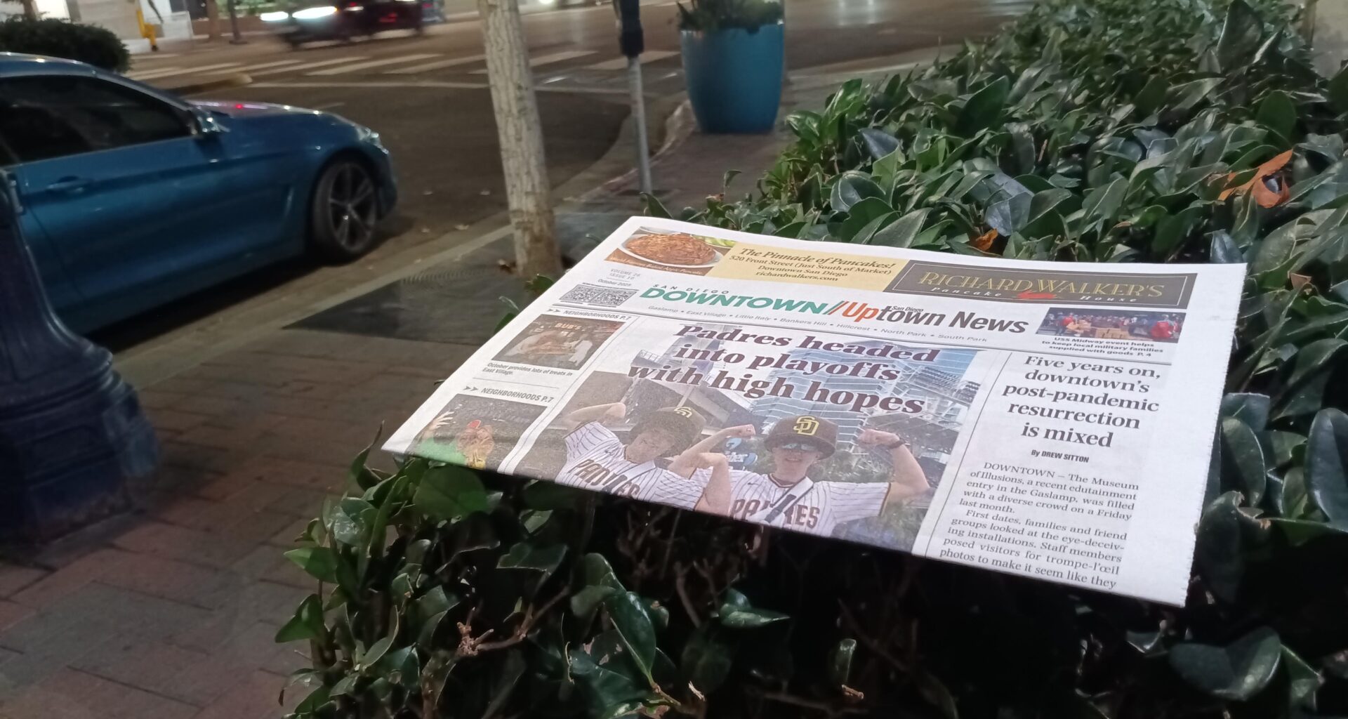 I saw a copy of Downtown News tonight