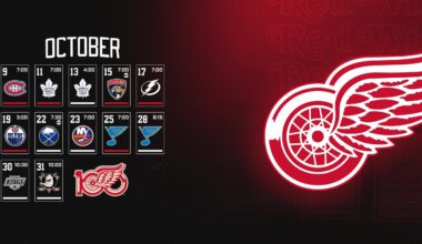Red Wings October Schedule Wallpaper // Desktop + Mobile