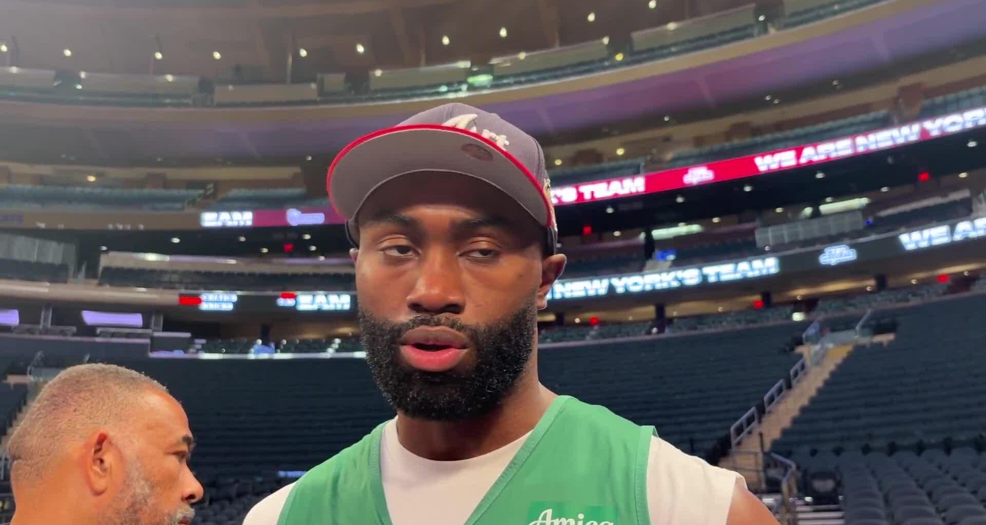 Jaylen Brown on sports betting: "That whole world was introduced a couple of years ago and I don't think they took players into consideration ... we don't benefit from any of the profits, but we gotta deal with a lot of the extra negativity and scrutiny behind all the gambling."