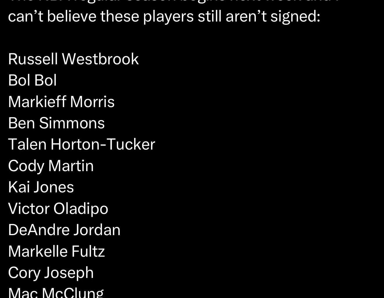 Which current Free Agent would you sign?