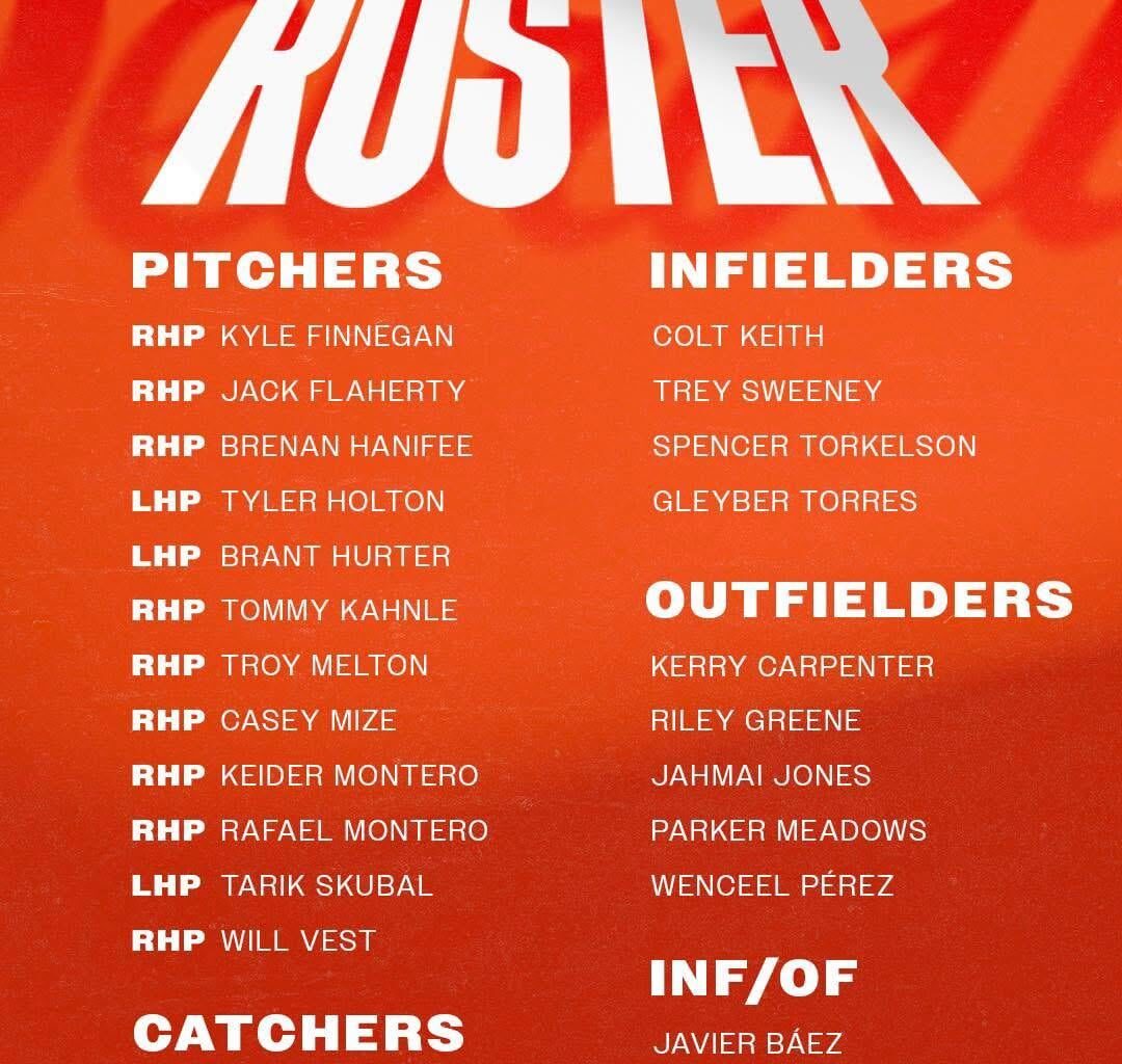 Roster for ALDS