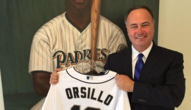 [DonOrsillo] Ten years ago today! Arrived for my first day in SD and was welcomed by the entire front office when I hit the door @PetcoPark Thank you San Diego! Thank you @Padres Thank you #ForTheFaithful  #Mudly