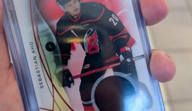 I got a Sebastian Aho memorabilia card and they spelt his name wrong.