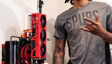 Steph Castle and his Lightning McQueen themed Gaming PC