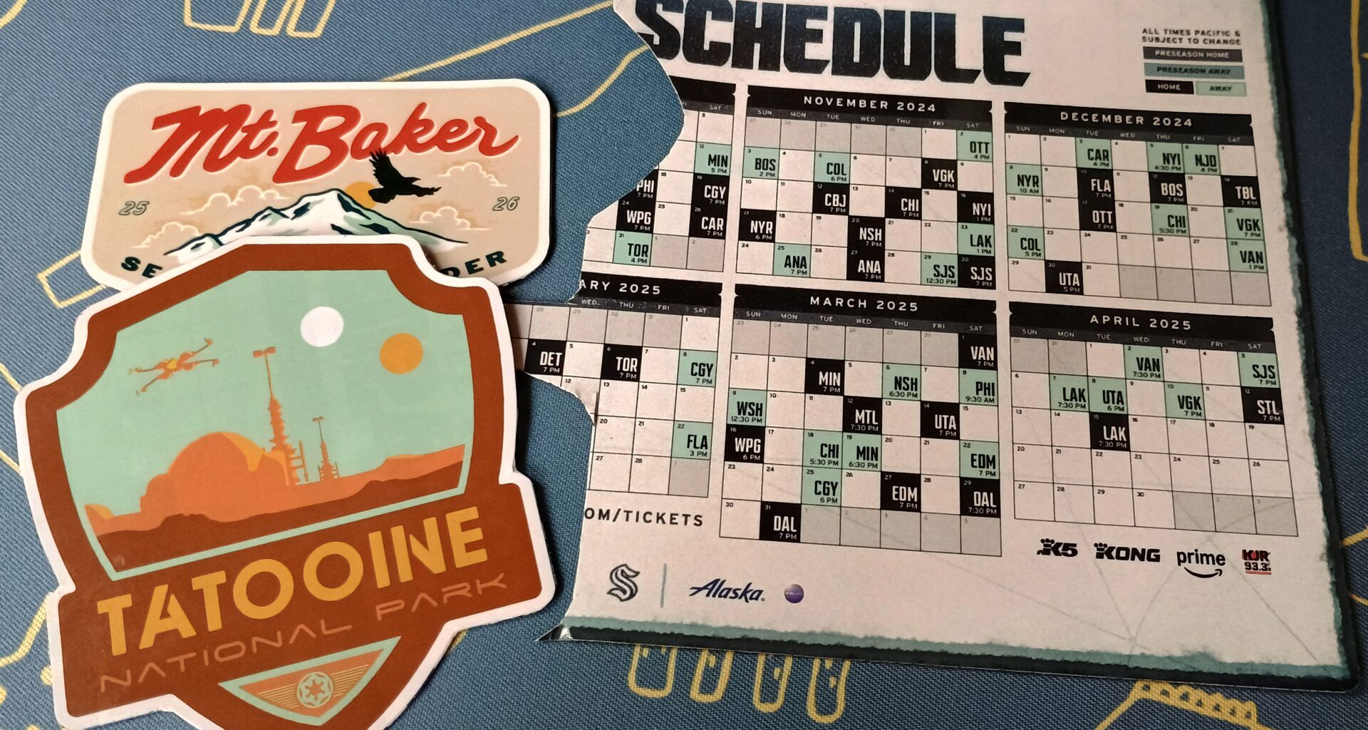 old season schedule magnet recycling