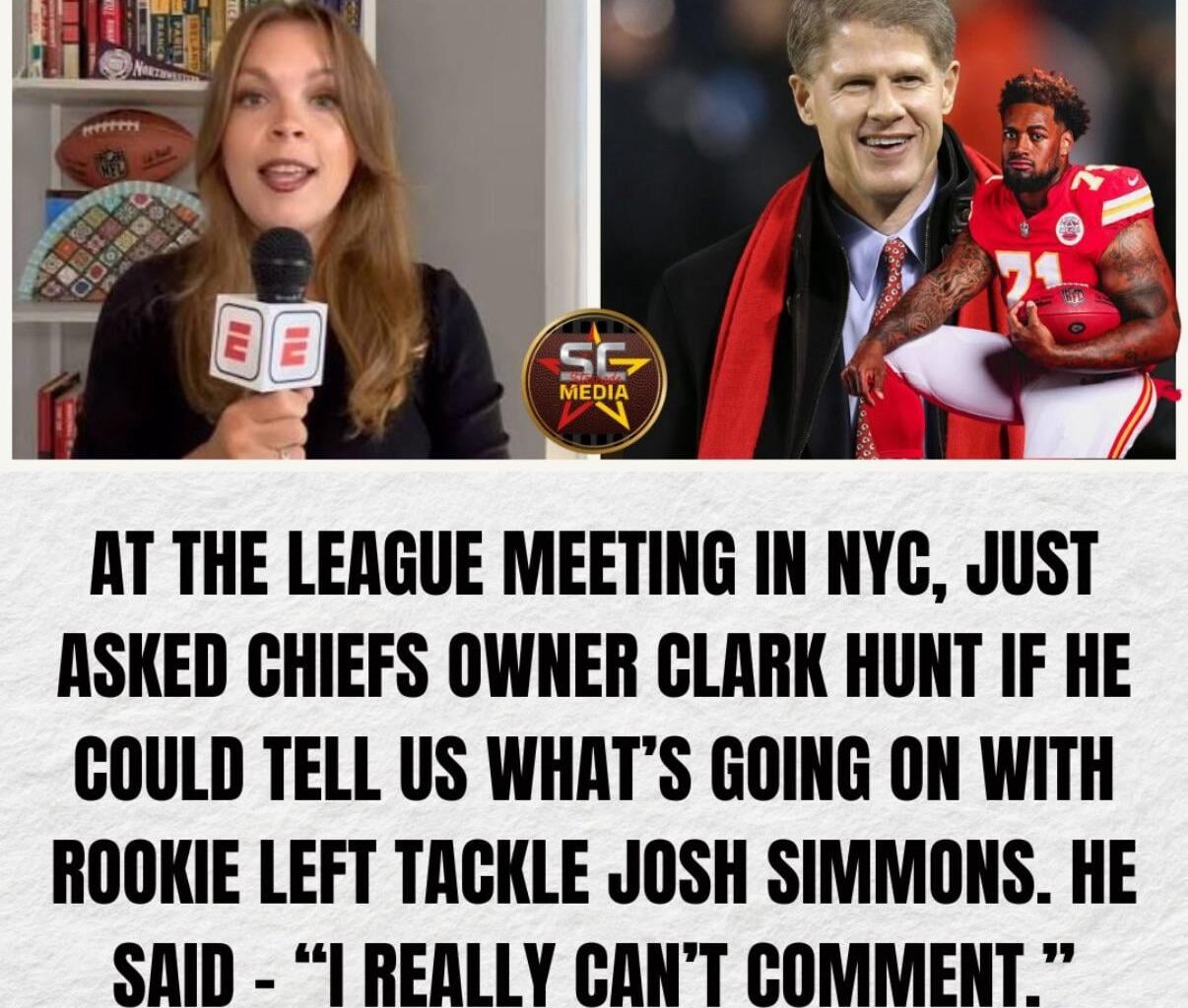 [Starcade Media] ESPN senior NFL writer Kalyn Kahler spoke with Clark Hunt about Josh Simmons & said, "I really can't comment."