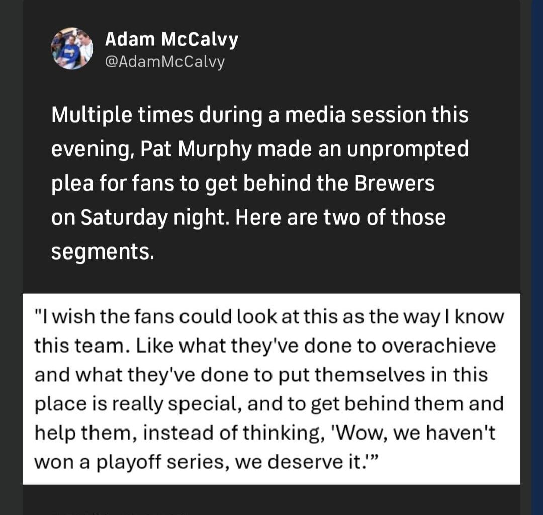 From Murphs lips to God's ears (and hopefully ours) LFG