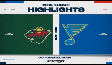 NHL Highlights | Wild vs. Blues - October 9, 2025