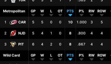 Stop The Count! Red Wings Are In 1st Place in Conference