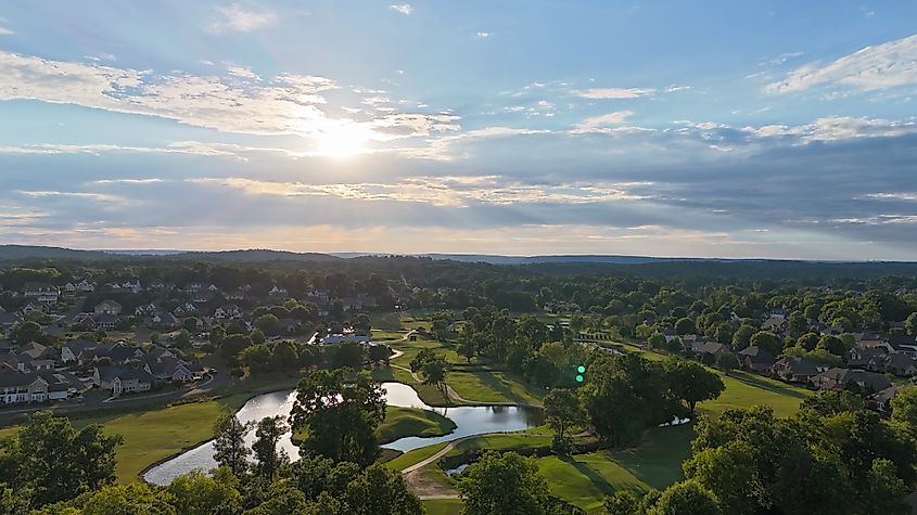 Afternoon shot over golf course in Chattanooga, TN.