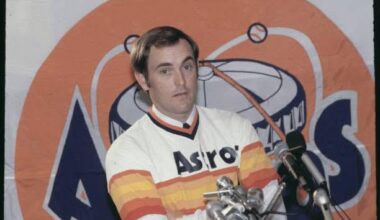 Nolan Ryan after signing with the Astros in 1980. He was 33 years old at the time. The contract was 4.5 million over 4 years