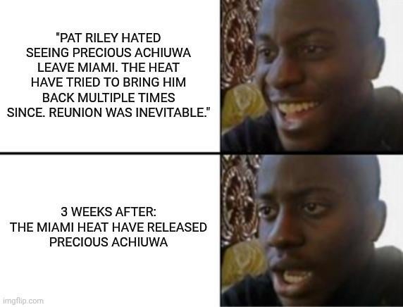 Precious Achiuwa after getting released by the Heat