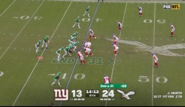 I still can't believe the Eagles got the first down on this play.