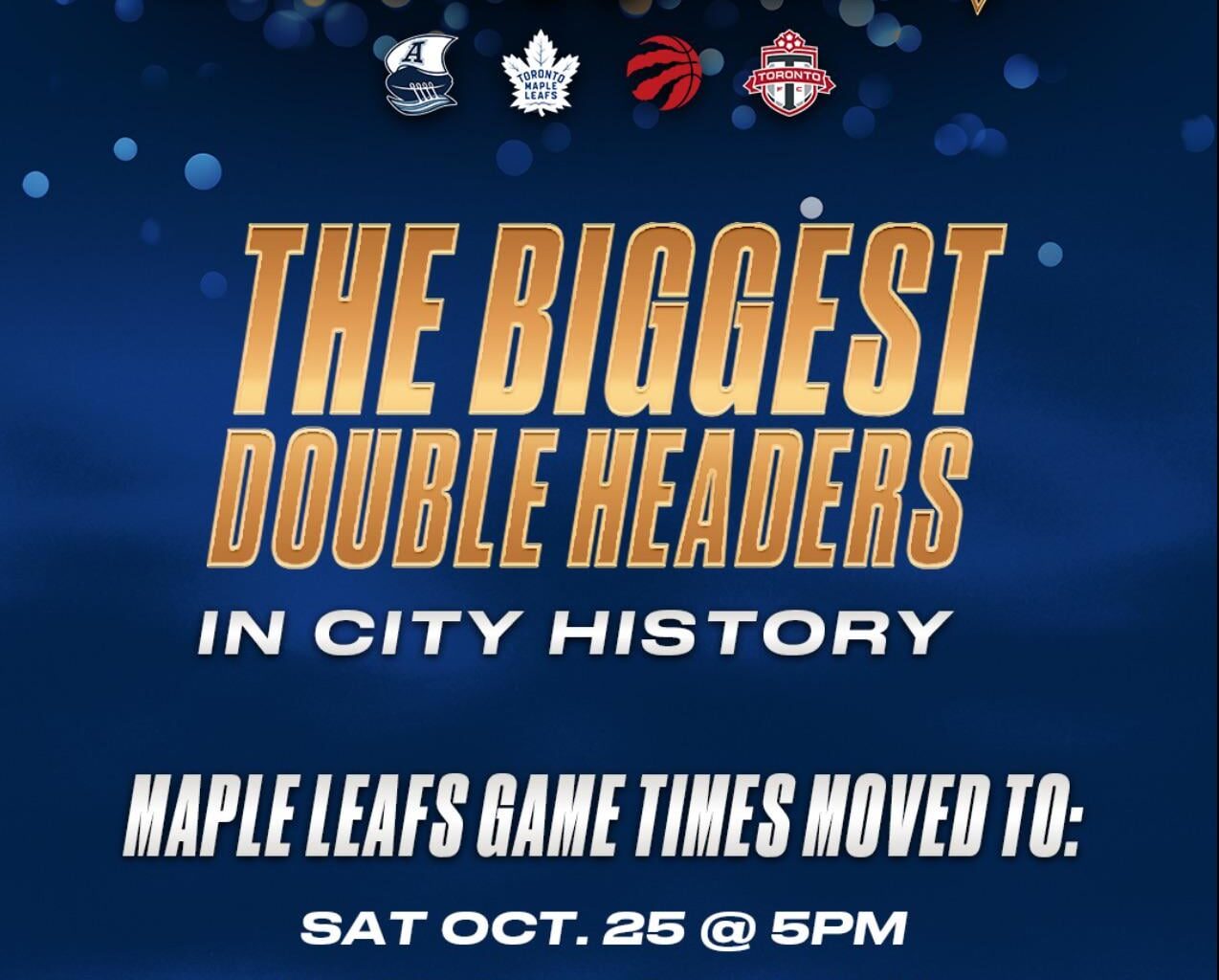 Leafs game times move to accommodate the Blue Jays World Series run !!!