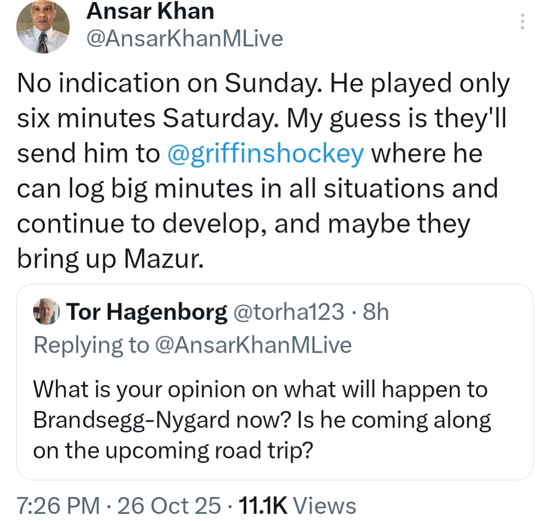 How do you all feel about a Mazur for MBN swap moving forward this season in Detroit?