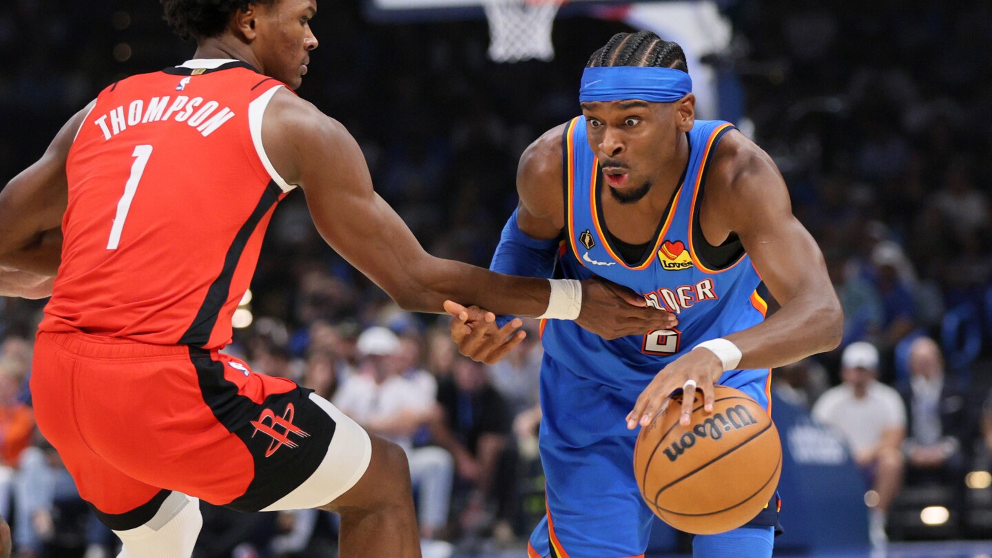 Thunder celebrate ring ceremony, banner unveiling and double-OT win over Durant's Rockets