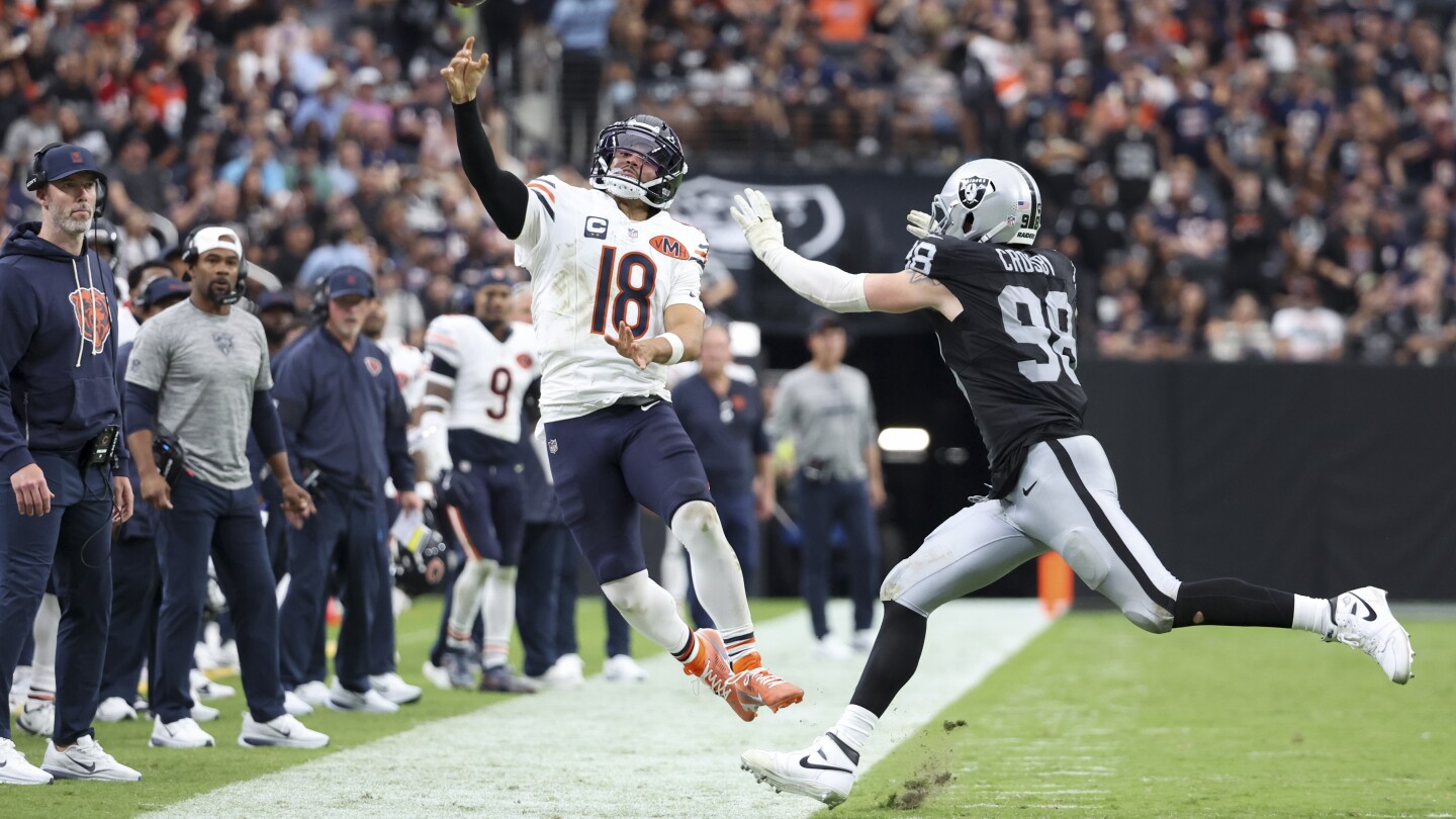 Caleb Williams calls Maxx Crosby "best player I've played against," and Crosby responds