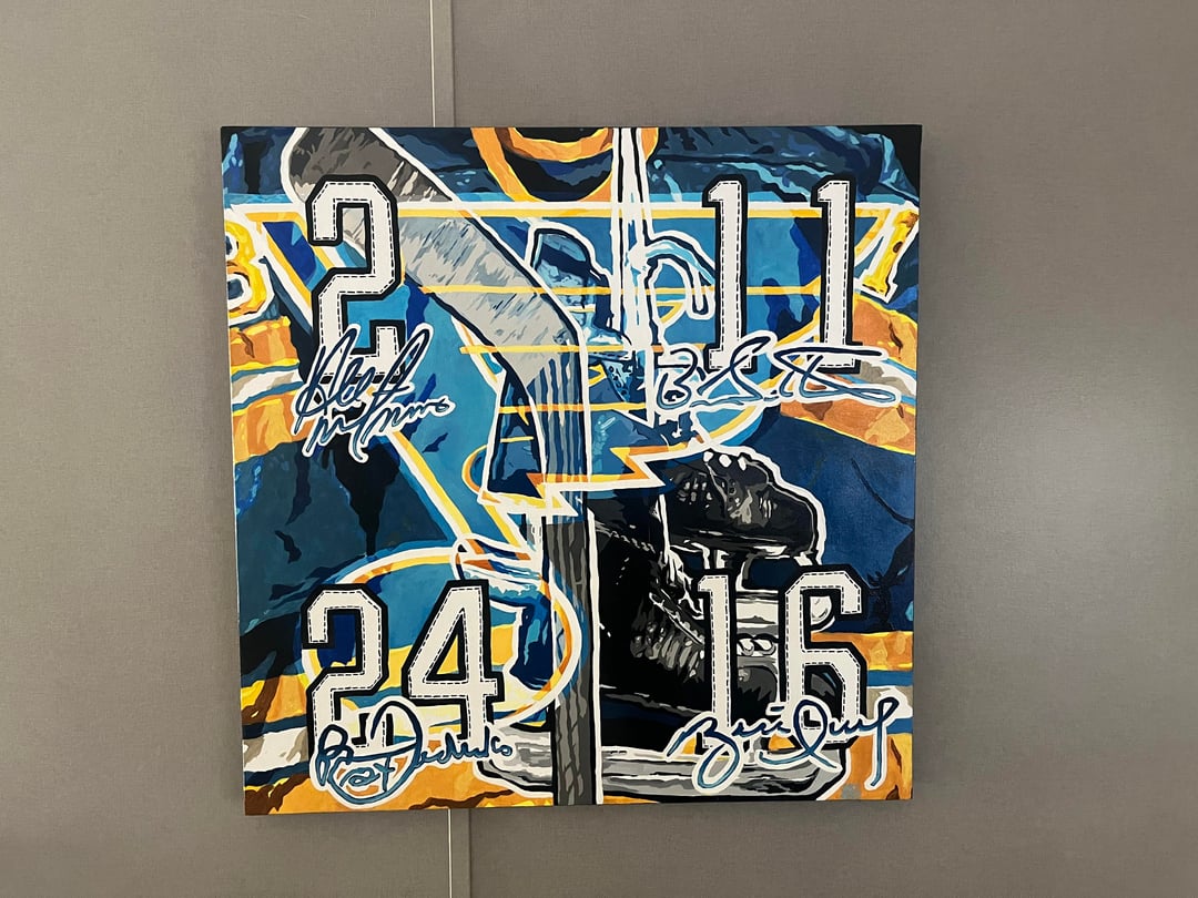 Finally got my commissioned Blues paintings displayed