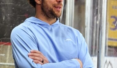 What brand is Kopitar wearing? (Faceoff - Prime Video)