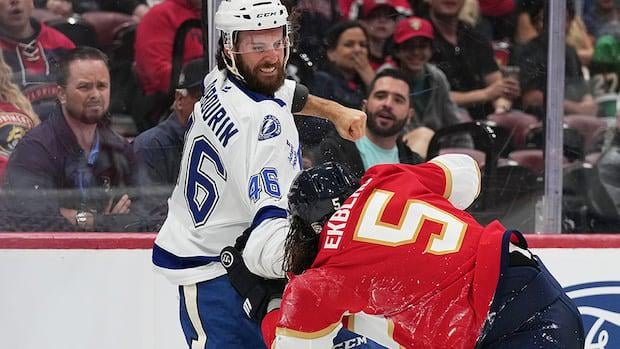 NHL suspends Sabourin 4 games, Lightning teammate Moser for 2 after chaotic pre-season finale
