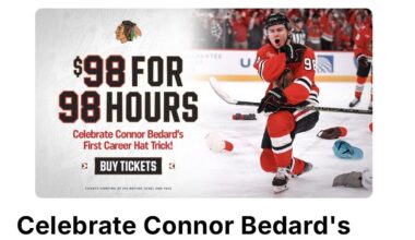 FYI - some 100 Level seats discounted to $98 for Bedard Hat Trick celebration