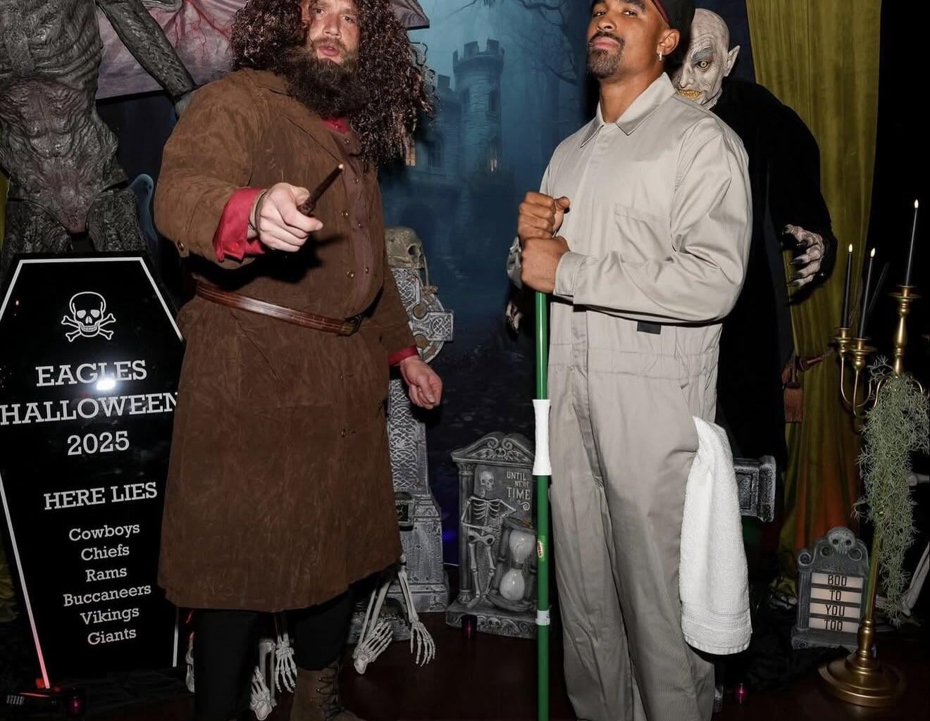 Tombstone at the eagles Halloween party