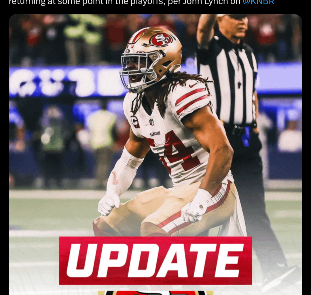 Fred Warner might return for the playoffs if we're lucky