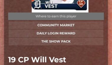 Why did MLB the show Disrespect Will vest so much this year?