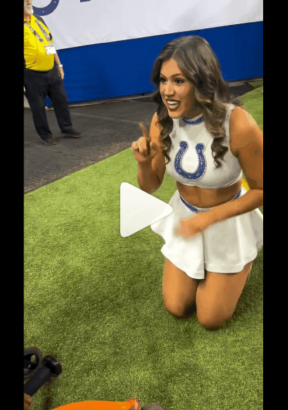 Colts Cheerleader uses ASL with deaf fan