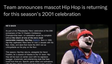 [Neubeck] Team announces mascot Hip Hop is returning for this season’s 2001 celebration