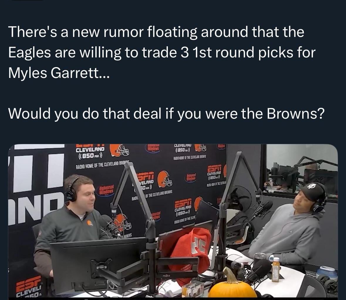 Myles Garret for three 1s???