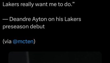 [McMen] Ayton on his preseason debut: “I wanted to show the team I’m more committed on the defensive end, more than offense… I’m not here for numbers. I’m just here for whatever the Lakers really want me to do.”