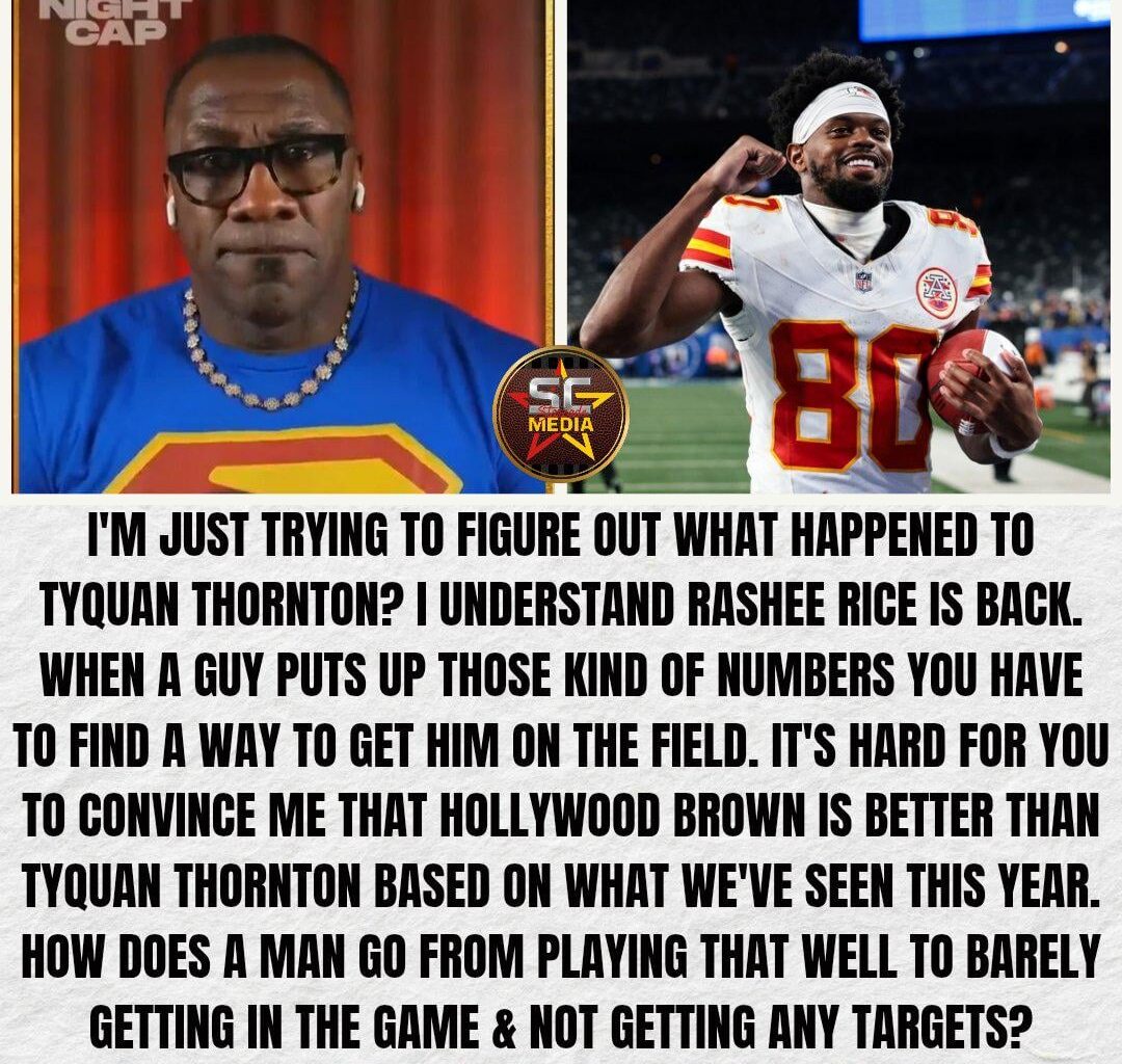 Shannon Sharpe is wondering what happened to Tyquan Thornton & says he's been better than Hollywood Brown this season!