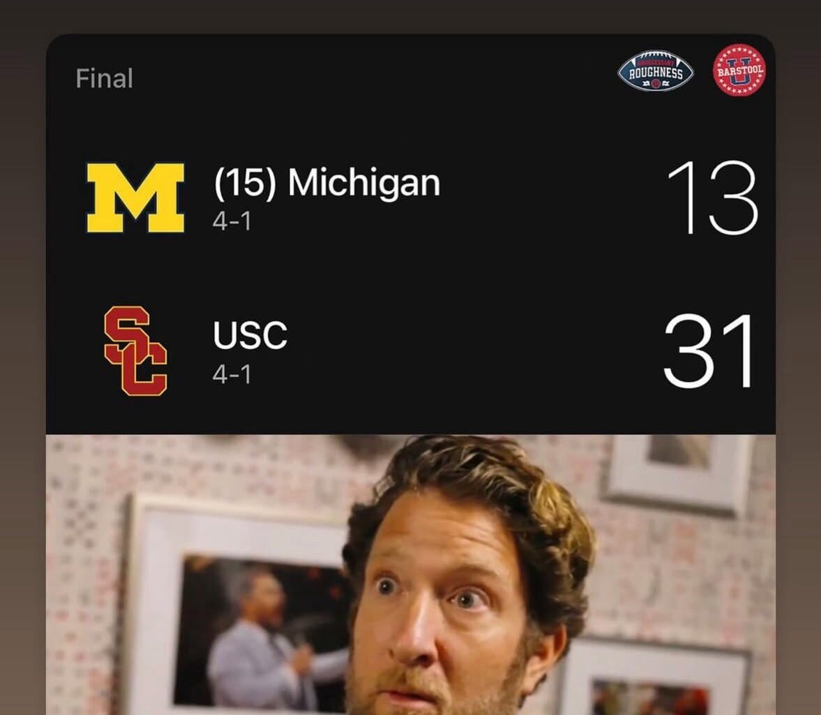 I’m a born and raised Michigan fan, but I’m still glad my QB finds pleasure in king douchebag Dave Portnoy’s pain as much as I do