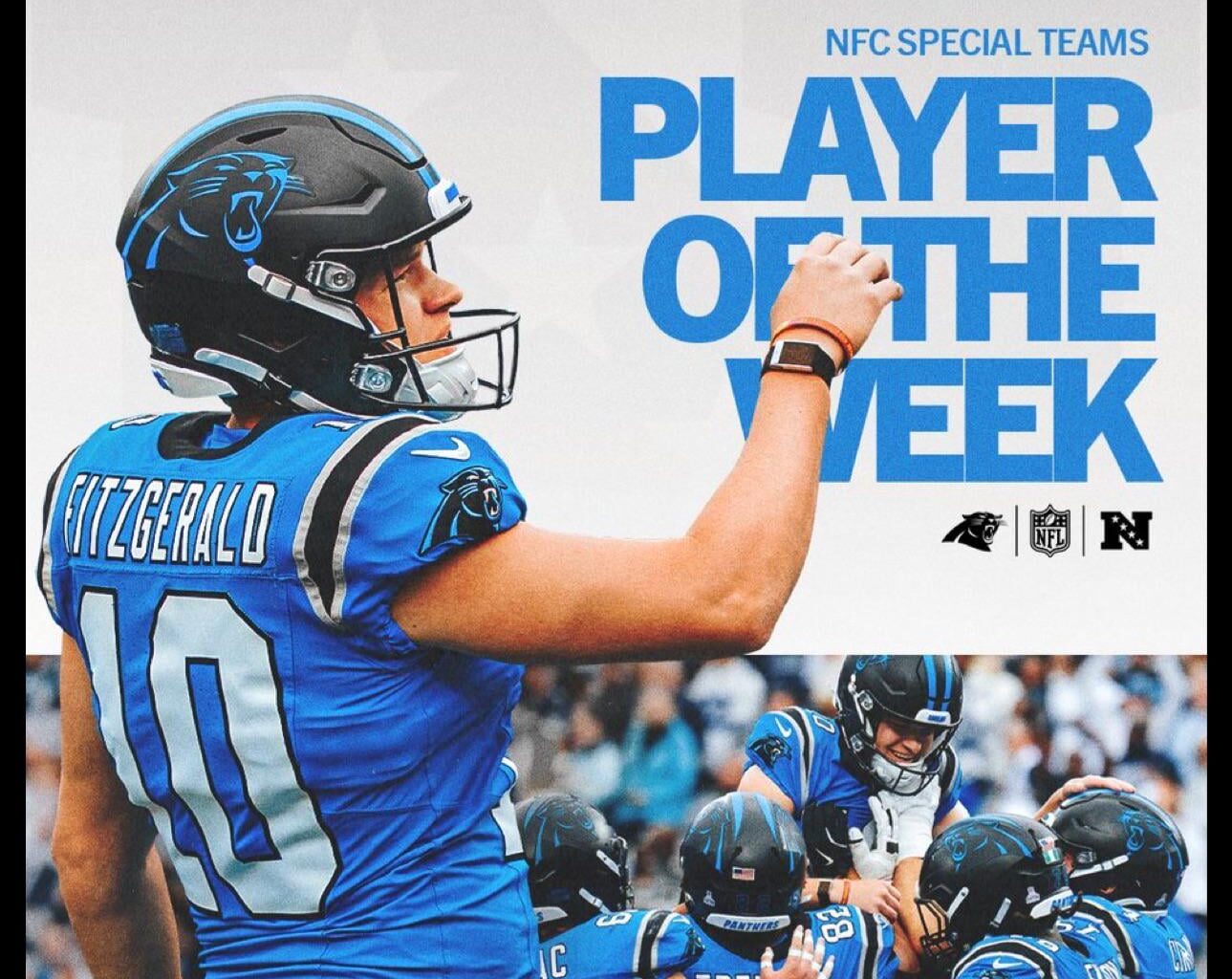[Panthers] Ryan Fitzgerald named NFC special teams player of the week