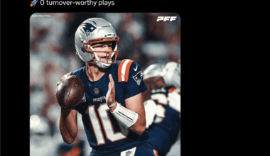 Drake Maye has a 99.9 PFF grade on deep throws this season 🤯