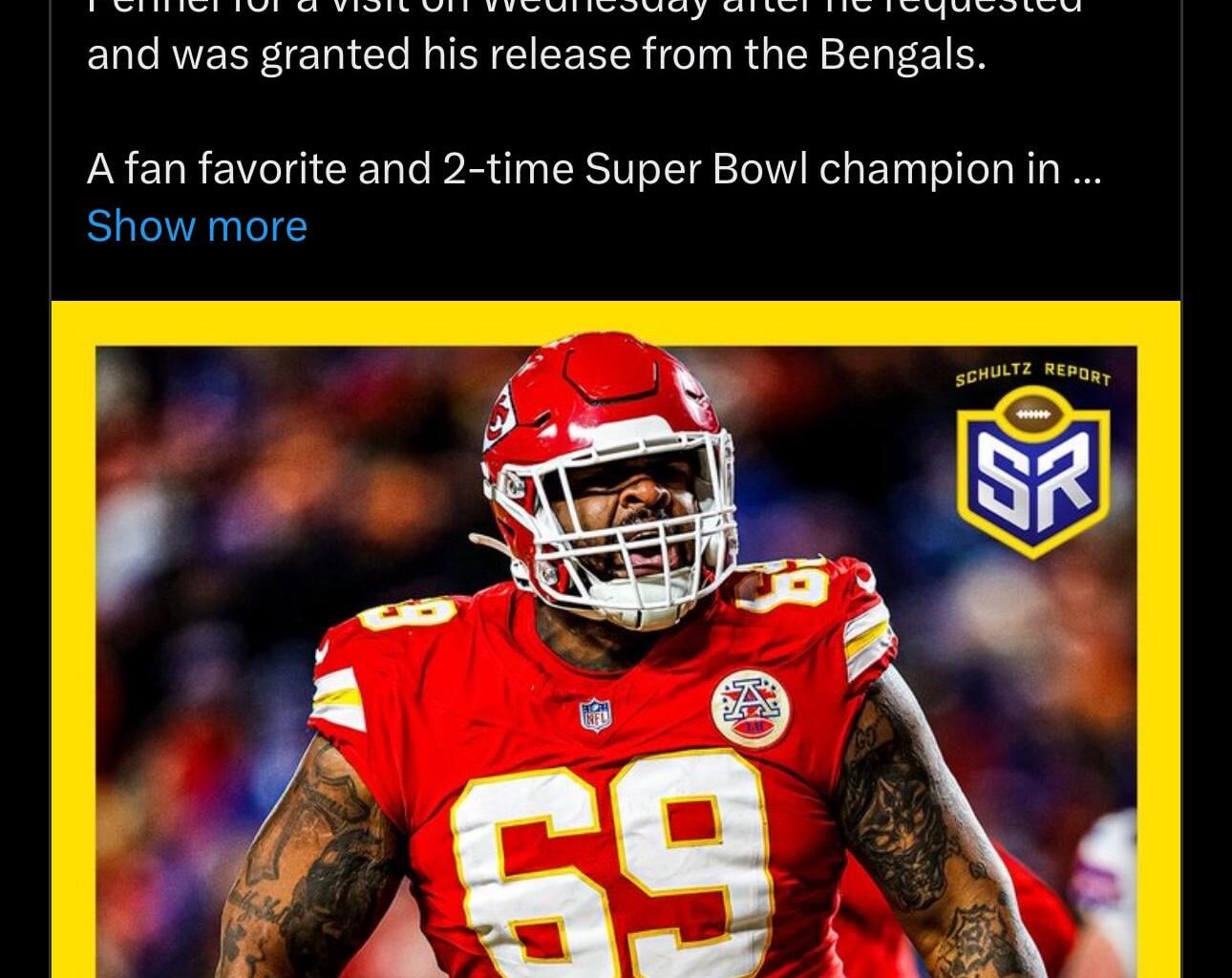 [Schultz] Now official: The #Chiefs are signing veteran DT Mike Pennel. Deal is done.