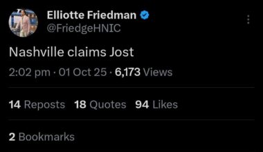 [Friedman] Nashville claims Tyson Jost